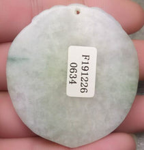 Load image into Gallery viewer, Certified Natural Jadeite Emerald A*Jade HandCarved Two Rabbits Coins Pendant F0634 with Gift Box