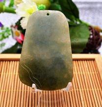 Load image into Gallery viewer, 10% OFF on Sales- Certified Natural Jadeite Emerald Jade tablets Emerald Ruyi Toad Pendant《Grade A》7060