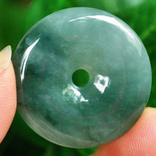 Load image into Gallery viewer, 10% OFF on Sales- Certified Natural Icy Jadeite Emerald Jade tablets Safety Buckle Pendant《Grade A》3727