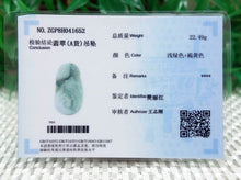 Load image into Gallery viewer, 10% OFF on Sales- Certified Natural Icy Jadeite Emerald Jade tablets Bird Pendant(富贵鸟)《Grade A》1652