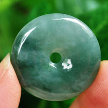 Load image into Gallery viewer, 10% OFF on Sales- Certified Natural Icy Jadeite Emerald Jade tablets Safety Buckle Pendant《Grade A》3727