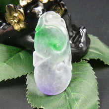 Load image into Gallery viewer, 10% OFF on Sales- Certified Natural Ice Jadeite Emerald Jade tablets Ruyi Dragon Pendant《Grade A》4327