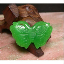 Load image into Gallery viewer, 10% OFF- Certified Natural Jadeite Emerald A*Jade Handcarved Butterfly Pendant A1940