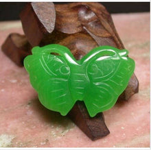 Load image into Gallery viewer, 10% OFF- Certified Natural Jadeite Emerald A*Jade Handcarved Butterfly Pendant A1940