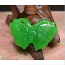 Load image into Gallery viewer, 10% OFF- Certified Natural Jadeite Emerald A*Jade Handcarved Butterfly Pendant A1940