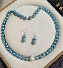 Load image into Gallery viewer, 10% OFF- 18 in/460 mm L-Certified Natural Fine Blue South Sea Shell Pearl Necklace