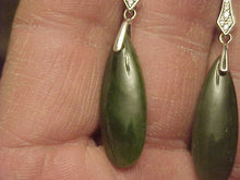 Load image into Gallery viewer, 10% OFF- 2 pcs Certified Natural Jadeite Emerald Jade A Pair of Lucky Jade Designer JOY Sterling Silver CZ Garnet Earrings