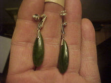 Load image into Gallery viewer, 10% OFF- 2 pcs Certified Natural Jadeite Emerald Jade A Pair of Lucky Jade Designer JOY Sterling Silver CZ Garnet Earrings