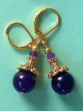 Load image into Gallery viewer, 10% OFF- 2 pcs Certified Natural Handmade A Pair of Amethyst Purple Jade Drop Earrings GP LEVERBACK