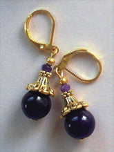 Load image into Gallery viewer, 10% OFF- 2 pcs Certified Natural Handmade A Pair of Amethyst Purple Jade Drop Earrings GP LEVERBACK