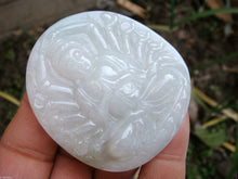 Load image into Gallery viewer, 10% OFF on Sales- Certified Natural Icy Jadeite Emerald Jade Translucent Guanyin Pendant 【Grade A】9749