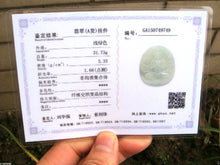 Load image into Gallery viewer, 10% OFF on Sales- Certified Natural Icy Jadeite Emerald Jade Translucent Guanyin Pendant 【Grade A】9749