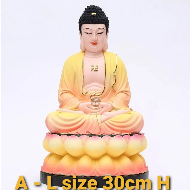 Chinese Feng Shui Good Fortune Wealth Blessing 3 Gods Statue Home/Office Decor Sculpture Craft Living Room TV Cabinet Fortune Ornament Housewarming Gift