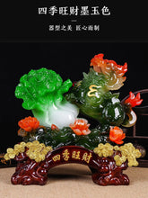 Load image into Gallery viewer, Chinese Feng Shui Good Fortune Wealth Gold Dragon/Pixui/Lion/Brave Troop Gourd Cabbage Statue Home/Office Decor Sculpture Craft Living Room TV Cabinet Fortune Ornament Housewarming Gift