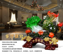 Load image into Gallery viewer, Chinese Feng Shui Good Fortune Wealth Gold Dragon/Pixui/Lion/Brave Troop Gourd Cabbage Statue Home/Office Decor Sculpture Craft Living Room TV Cabinet Fortune Ornament Housewarming Gift