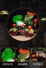 Load image into Gallery viewer, Chinese Feng Shui Good Fortune Wealth Gold Dragon/Pixui/Lion/Brave Troop Gourd Cabbage Statue Home/Office Decor Sculpture Craft Living Room TV Cabinet Fortune Ornament Housewarming Gift