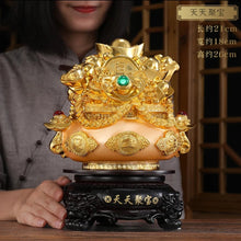 Load image into Gallery viewer, Chinese Feng Shui Good Fortune Money Gold Pot Statue Wealth Home/Office Decor Sculpture Craft Living Room TV Cabinet Fortune Ornament Housewarming Gift