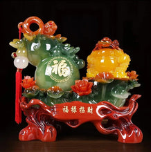 Load image into Gallery viewer, Chinese Feng Shui Lucky Wealth Toad Gourd Statue Home/Office Decor Sculpture Craft Living Room TV Cabinet Fortune Ornament Housewarming Gift