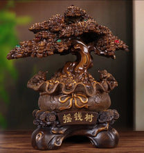 Load image into Gallery viewer, Chinese Feng Shui Good Fortune Wealth Lucky Gold Money Tree Toads Statue Home/Office Decor Sculpture Craft Living Room TV Cabinet Fortune Ornament Housewarming Gift