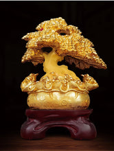 Load image into Gallery viewer, Chinese Feng Shui Good Fortune Wealth Lucky Gold Money Tree Toads Statue Home/Office Decor Sculpture Craft Living Room TV Cabinet Fortune Ornament Housewarming Gift