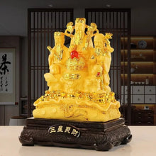 Load image into Gallery viewer, Chinese Feng Shui Good Fortune Wealth Blessing Fu Lu Shou 3 Gods Fortune Craft Statue Home/Office Decor Sculpture Craft Living Room TV Cabinet Fortune Ornament Housewarming Gift