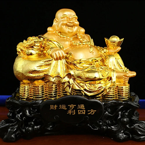 Chinese Feng Shui Good Fortune Wealth Blessing Fu Lu Shou 3 Gods of Wealth Craft Statue Home/Office Decor Sculpture Craft Living Room TV Cabinet Fortune Ornament Housewarming Gift