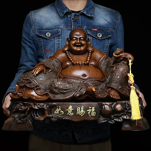 Chinese Feng Shui Good Fortune Wealth Blessing Fu Lu Shou 3 Gods Fortune Craft Statue Home/Office Decor Sculpture Craft Living Room TV Cabinet Fortune Ornament Housewarming Gift