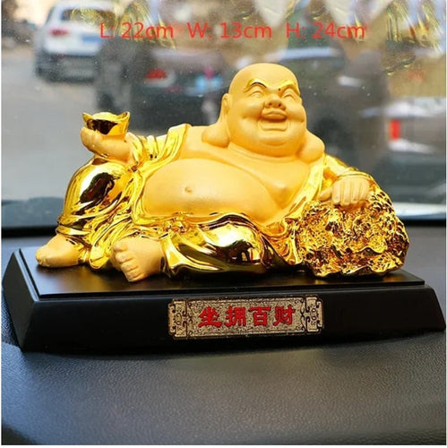 Chinese Feng Shui Good Fortune Wealth Blessing Fu Lu Shou 3 Gods of Wealth Craft Statue Home/Office Decor Sculpture Craft Living Room TV Cabinet Fortune Ornament Housewarming Gift