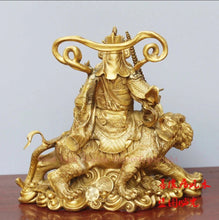 Load image into Gallery viewer, Chinese Feng Shui Good Fortune Lucky Tiger God of Wealth Copper Craft Statue Home/Office Decor Sculpture Craft Living Room TV Cabinet Fortune Ornament Housewarming Gift