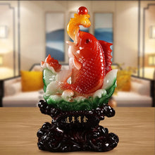 Load image into Gallery viewer, Chinese Feng Shui Lucky Cabbage Gold Fish Statue Wealth Home/Office Decor Sculpture Craft Living Room TV Cabinet Fortune Ornament Housewarming Gift