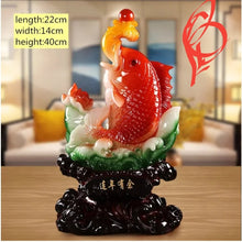 Load image into Gallery viewer, Chinese Feng Shui Lucky Cabbage Gold Fish Statue Wealth Home/Office Decor Sculpture Craft Living Room TV Cabinet Fortune Ornament Housewarming Gift