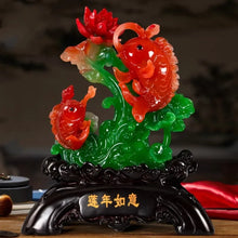 Load image into Gallery viewer, Chinese Feng Shui Lucky Money Coin Gourd Statue Wealth Home/Office Decor Sculpture Craft Living Room TV Cabinet Fortune Ornament Housewarming Gift