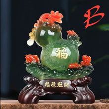 Load image into Gallery viewer, Chinese Feng Shui Lucky Money Coin Gourd Statue Wealth Home/Office Decor Sculpture Craft Living Room TV Cabinet Fortune Ornament Housewarming Gift