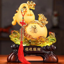 Load image into Gallery viewer, Chinese Feng Shui Lucky Money Coin Gourd Statue Wealth Home/Office Decor Sculpture Craft Living Room TV Cabinet Fortune Ornament Housewarming Gift