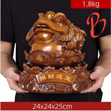 Load image into Gallery viewer, Chinese Feng Shui Lucky Wealth Money Toad Gourd Statue Home/Office Decor Sculpture Craft Living Room TV Cabinet Fortune Ornament Housewarming Gift