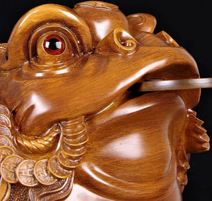 Chinese Feng Shui Lucky Wealth Money Toad Gourd Statue Home/Office Decor Sculpture Craft Living Room TV Cabinet Fortune Ornament Housewarming Gift