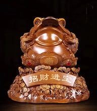 Load image into Gallery viewer, Chinese Feng Shui Lucky Wealth Money Toad Gourd Statue Home/Office Decor Sculpture Craft Living Room TV Cabinet Fortune Ornament Housewarming Gift