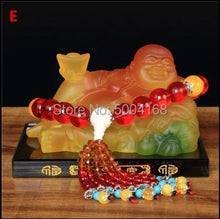 Load image into Gallery viewer, Chinese Feng Shui Good Fortune Blessing Happy Buddha Statue Wealth Home/Office Decor Sculpture Craft Living Room TV Cabinet Fortune Ornament Housewarming Gift