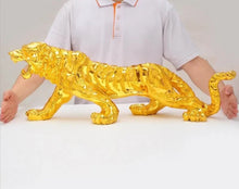 Load image into Gallery viewer, Chinese Feng Shui Good Fortune Wealth Lucky Gold/Silver Tiger Statue Home/Office Decor Sculpture Craft Living Room TV Cabinet Fortune Ornament Housewarming Gift