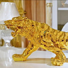 Load image into Gallery viewer, Chinese Feng Shui Good Fortune Wealth Lucky Gold/Silver Tiger Statue Home/Office Decor Sculpture Craft Living Room TV Cabinet Fortune Ornament Housewarming Gift