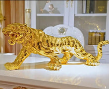 Load image into Gallery viewer, Chinese Feng Shui Good Fortune Wealth Lucky Gold/Silver Tiger Statue Home/Office Decor Sculpture Craft Living Room TV Cabinet Fortune Ornament Housewarming Gift