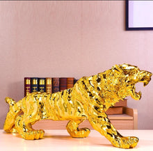 Load image into Gallery viewer, Chinese Feng Shui Good Fortune Wealth Lucky Gold/Silver Tiger Statue Home/Office Decor Sculpture Craft Living Room TV Cabinet Fortune Ornament Housewarming Gift