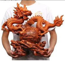 Load image into Gallery viewer, Chinese Feng Shui Good Fortune Wealth Lucky Earth Dragon Statue Home/Office Decor Sculpture Craft Living Room TV Cabinet Fortune Ornament Housewarming Gift