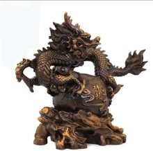 Load image into Gallery viewer, Chinese Feng Shui Good Fortune Wealth Lucky Earth Dragon Statue Home/Office Decor Sculpture Craft Living Room TV Cabinet Fortune Ornament Housewarming Gift