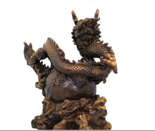 Load image into Gallery viewer, Chinese Feng Shui Good Fortune Wealth Lucky Earth Dragon Statue Home/Office Decor Sculpture Craft Living Room TV Cabinet Fortune Ornament Housewarming Gift