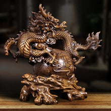 Load image into Gallery viewer, Chinese Feng Shui Good Fortune Wealth Lucky Earth Dragon Statue Home/Office Decor Sculpture Craft Living Room TV Cabinet Fortune Ornament Housewarming Gift