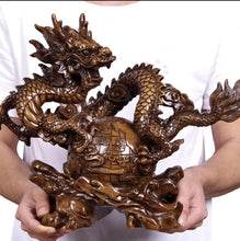 Load image into Gallery viewer, Chinese Feng Shui Good Fortune Wealth Lucky Earth Dragon Statue Home/Office Decor Sculpture Craft Living Room TV Cabinet Fortune Ornament Housewarming Gift