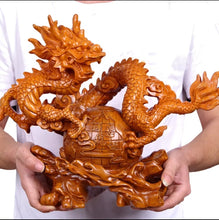 Load image into Gallery viewer, Chinese Feng Shui Good Fortune Wealth Lucky Earth Dragon Statue Home/Office Decor Sculpture Craft Living Room TV Cabinet Fortune Ornament Housewarming Gift