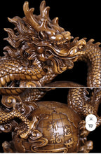 Load image into Gallery viewer, Chinese Feng Shui Good Fortune Wealth Lucky Earth Dragon Statue Home/Office Decor Sculpture Craft Living Room TV Cabinet Fortune Ornament Housewarming Gift