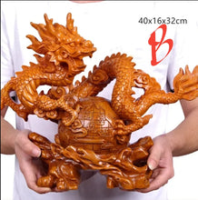 Load image into Gallery viewer, Chinese Feng Shui Good Fortune Wealth Lucky Earth Dragon Statue Home/Office Decor Sculpture Craft Living Room TV Cabinet Fortune Ornament Housewarming Gift